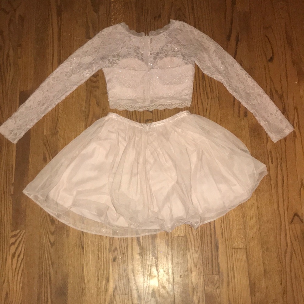 2 piece short formal homecoming dress - Picture 2 of 2